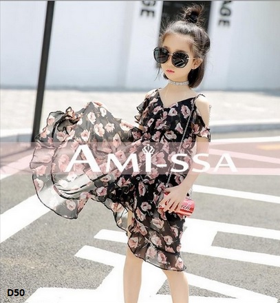 dress cold shoulder anak cewe